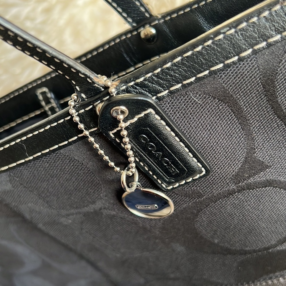 Coach Black Stripe Signature Bag - Picture 13 of 16